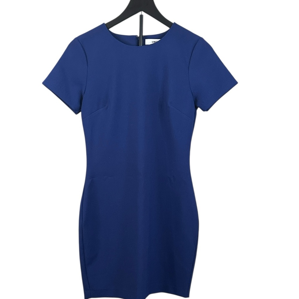 LIKELY Royal Blue Short Sleeve Bodycon Dress Size 6 - Picture 4 of 9